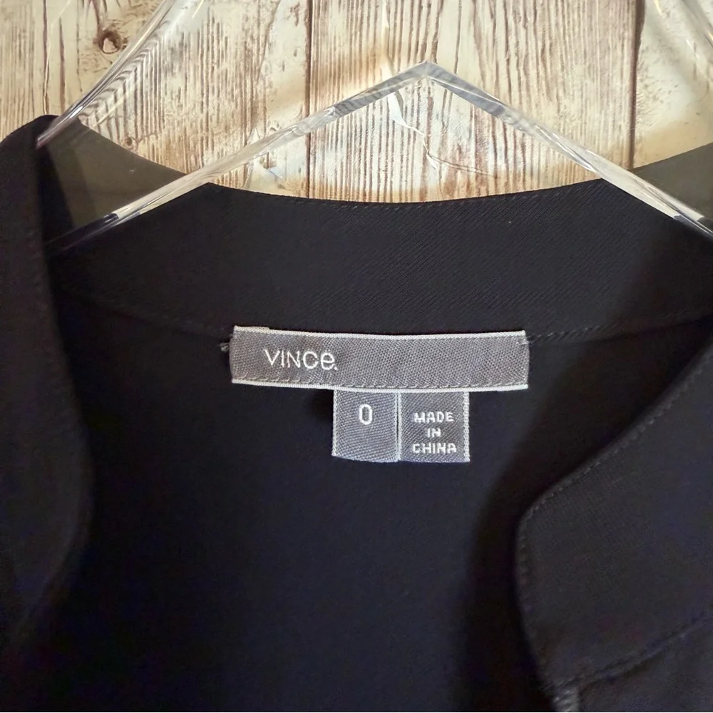 Vince Black Drawstring Waist Crew Neck Jumpsuit - Picture 4 of 7